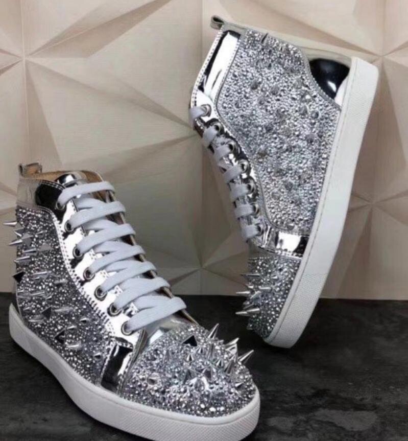 christian louboutin silver shoes